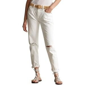 Polo Ralph Lauren Women's Avery Boyfriend Jeans in White Size 27